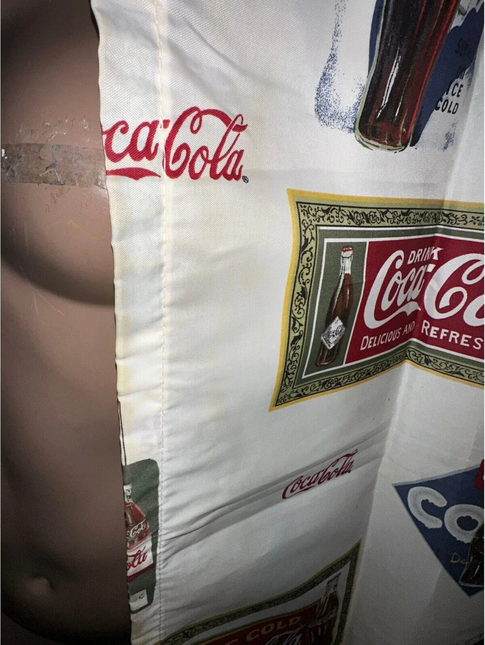 RARE Vintage Coca-Cola Themed Shower/Curtain 68